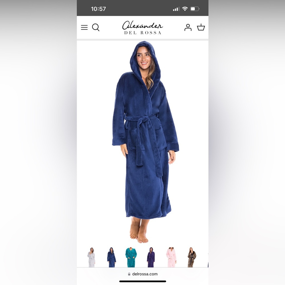 Navy blue Small-Medium sized bathrobe